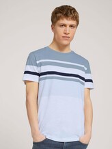 gestreiftes T-Shirt - Männer - Foggy Blue gestreiftes T-Shirt - Männer - Foggy Blue - 1 - TOM TAILOR Denim