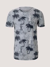 gemustertes T-Shirt - Männer - blue white hula print gemustertes T-Shirt - Männer - blue white hula print - 7 - TOM TAILOR Denim