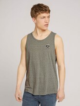strukturiertes Tanktop - Männer - greyish shadow olive melange strukturiertes Tanktop - Männer - greyish shadow olive melange - 1 - TOM TAILOR Denim