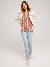 gemusterte Bluse - Frauen - coral creme black stripe gemusterte Bluse - Frauen - coral creme black stripe - 3 - TOM TAILOR Denim