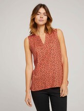gemusterte Bluse - Frauen - coral leo dot print gemusterte Bluse - Frauen - coral leo dot print - 1 - TOM TAILOR Denim