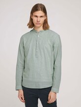 Leinenhemd mit recycelten Fasern - Männer - light mint green chambray Leinenhemd mit recycelten Fasern - Männer - light mint green chambray - 1 - TOM TAILOR Denim