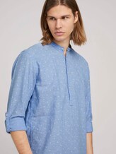 Leinenhemd mit recycelten Fasern - Männer - blue white scattered design Leinenhemd mit recycelten Fasern - Männer - blue white scattered design - 9 - TOM TAILOR Denim