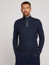 trui met troyer-kraag - Mannen - Sky Captain Blue trui met troyer-kraag - Mannen - Sky Captain Blue - 5 - TOM TAILOR