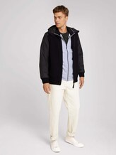 Nylon-Strickjacke mit Kapuze - Männer - Black Nylon-Strickjacke mit Kapuze - Männer - Black - 3 - TOM TAILOR