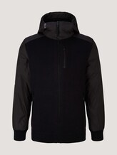 Nylon-Strickjacke mit Kapuze - Männer - Black Nylon-Strickjacke mit Kapuze - Männer - Black - 7 - TOM TAILOR