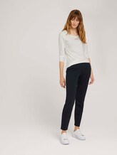 Logo print long-sleeved shirt with organic cotton - Women - Whisper White Logo print long-sleeved shirt with organic cotton - Women - Whisper White - 3 - TOM TAILOR