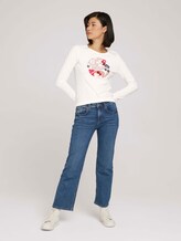 Print Langarmshirt mit Bio-Baumwolle - Frauen - Whisper White Print Langarmshirt mit Bio-Baumwolle - Frauen - Whisper White - 3 - TOM TAILOR