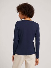 Print Langarmshirt mit Bio-Baumwolle - Frauen - Sky Captain Blue Print Langarmshirt mit Bio-Baumwolle - Frauen - Sky Captain Blue - 2 - TOM TAILOR