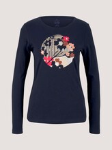 Print Langarmshirt mit Bio-Baumwolle - Frauen - Sky Captain Blue Print Langarmshirt mit Bio-Baumwolle - Frauen - Sky Captain Blue - 7 - TOM TAILOR