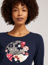 Print Langarmshirt mit Bio-Baumwolle - Frauen - Sky Captain Blue Print Langarmshirt mit Bio-Baumwolle - Frauen - Sky Captain Blue - 9 - TOM TAILOR