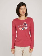 Print Langarmshirt mit Bio-Baumwolle - Frauen - Frozen Berry Sorbet Print Langarmshirt mit Bio-Baumwolle - Frauen - Frozen Berry Sorbet - 1 - TOM TAILOR