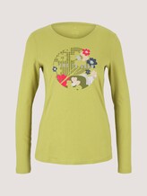 Print Langarmshirt mit Bio-Baumwolle - Frauen - green oasis Print Langarmshirt mit Bio-Baumwolle - Frauen - green oasis - 7 - TOM TAILOR