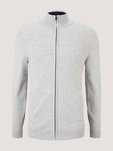 Strickjacke mit TENCEL™ Lyocell - Männer - Light Soft Grey Melange Strickjacke mit TENCEL™ Lyocell - Männer - Light Soft Grey Melange - 7 - TOM TAILOR