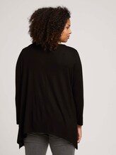 Curvy - long t-shirt with an asymmetric hemline - Women - deep black Curvy - long t-shirt with an asymmetric hemline - Women - deep black - 2 - My True Me
