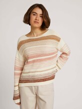 striped sweater - Women - camel rose colourflow striped sweater - Women - camel rose colourflow - 1 - TOM TAILOR Denim