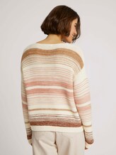striped sweater - Women - camel rose colourflow striped sweater - Women - camel rose colourflow - 2 - TOM TAILOR Denim