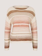 striped sweater - Women - camel rose colourflow striped sweater - Women - camel rose colourflow - 7 - TOM TAILOR Denim