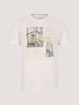 Photo print t-shirt with organic cotton - Men - Off White Photo print t-shirt with organic cotton - Men - Off White - 7 - TOM TAILOR