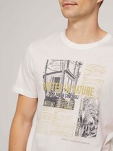 Photo print t-shirt with organic cotton - Men - Off White Photo print t-shirt with organic cotton - Men - Off White - 9 - TOM TAILOR