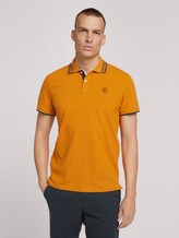 Poloshirt mit Kragendetail - Männer - Flame Brown Poloshirt mit Kragendetail - Männer - Flame Brown - 1 - TOM TAILOR