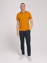 Poloshirt mit Kragendetail - Männer - Flame Brown Poloshirt mit Kragendetail - Männer - Flame Brown - 3 - TOM TAILOR