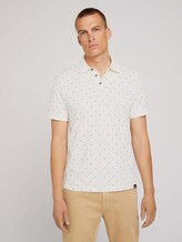Gemustertes Poloshirt - Männer - off white scattered design Gemustertes Poloshirt - Männer - off white scattered design - 1 - TOM TAILOR