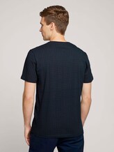 patterned t-shirt - Men - navy olive irregular design patterned t-shirt - Men - navy olive irregular design - 2 - TOM TAILOR
