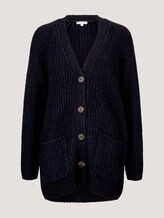 Long cardigan with pockets - Women - Sky Captain Blue Long cardigan with pockets - Women - Sky Captain Blue - 7 - TOM TAILOR