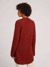 Lang vest met zakken - Vrouwen - dark maroon red Lang vest met zakken - Vrouwen - dark maroon red - 2 - TOM TAILOR
