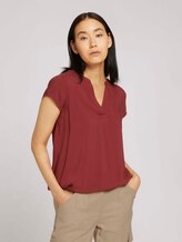 Blouse met korte mouwen - Vrouwen - dark maroon red Blouse met korte mouwen - Vrouwen - dark maroon red - 5 - TOM TAILOR