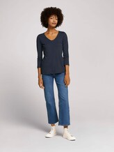 Basic Shirt mit TENCEL™ Modal - Frauen - Sky Captain Blue Basic Shirt mit TENCEL™ Modal - Frauen - Sky Captain Blue - 3 - TOM TAILOR