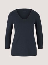 Basic Shirt mit TENCEL™ Modal - Frauen - Sky Captain Blue Basic Shirt mit TENCEL™ Modal - Frauen - Sky Captain Blue - 7 - TOM TAILOR