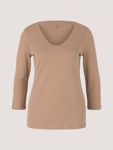 Basic-shirt 3/4 mouw met TENCEL™ Modal - Vrouwen - french clay beige Basic-shirt 3/4 mouw met TENCEL™ Modal - Vrouwen - french clay beige - 7 - TOM TAILOR