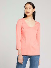 Basic 3/4 Arm Shirt mit TENCEL™ Modal - Frauen - dusty-pastel-pink Basic 3/4 Arm Shirt mit TENCEL™ Modal - Frauen - dusty-pastel-pink - 1 - TOM TAILOR