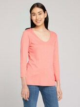 Basic 3/4 Arm Shirt mit TENCEL™ Modal - Frauen - dusty-pastel-pink Basic 3/4 Arm Shirt mit TENCEL™ Modal - Frauen - dusty-pastel-pink - 5 - TOM TAILOR