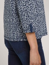 Gemustertes Henleyshirt mit Bio-Baumwolle - Frauen - blue offwhite minimal Gemustertes Henleyshirt mit Bio-Baumwolle - Frauen - blue offwhite minimal - 9 - TOM TAILOR