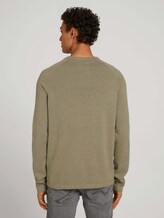 shirt met lange mouwen in gemêleerde look - Mannen - soft pale khaki melange shirt met lange mouwen in gemêleerde look - Mannen - soft pale khaki melange - 2 - TOM TAILOR Denim