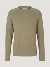 shirt met lange mouwen in gemêleerde look - Mannen - soft pale khaki melange shirt met lange mouwen in gemêleerde look - Mannen - soft pale khaki melange - 7 - TOM TAILOR Denim