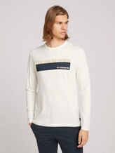 Langarmshirt mit Print - Männer - Soft Light Beige Langarmshirt mit Print - Männer - Soft Light Beige - 1 - TOM TAILOR Denim