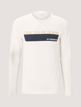 Langarmshirt mit Print - Männer - Soft Light Beige Langarmshirt mit Print - Männer - Soft Light Beige - 7 - TOM TAILOR Denim