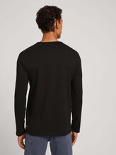 Long-sleeved shirt with a print - Men - Black Long-sleeved shirt with a print - Men - Black - 2 - TOM TAILOR Denim