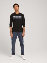 Long-sleeved shirt with a print - Men - Black Long-sleeved shirt with a print - Men - Black - 3 - TOM TAILOR Denim