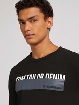Long-sleeved shirt with a print - Men - Black Long-sleeved shirt with a print - Men - Black - 9 - TOM TAILOR Denim