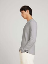 strukturierter Pullover - Männer - off white grey mouline strukturierter Pullover - Männer - off white grey mouline - 5 - TOM TAILOR Denim
