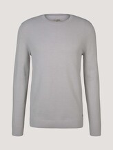 strukturierter Pullover - Männer - off white grey mouline strukturierter Pullover - Männer - off white grey mouline - 7 - TOM TAILOR Denim