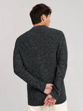 Pullover mit Troyer-Kragen - Männer - navy ice grey mouline Pullover mit Troyer-Kragen - Männer - navy ice grey mouline - 2 - TOM TAILOR Denim