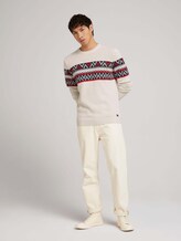 Jumper with a pattern - Men - light beige ice red jacquard Jumper with a pattern - Men - light beige ice red jacquard - 3 - TOM TAILOR Denim