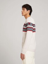 Jumper with a pattern - Men - light beige ice red jacquard Jumper with a pattern - Men - light beige ice red jacquard - 5 - TOM TAILOR Denim