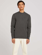 Stehkragenpullover aus nachhaltigem TENCEL™ - Männer - Black Grey Melange Stehkragenpullover aus nachhaltigem TENCEL™ - Männer - Black Grey Melange - 5 - TOM TAILOR Denim